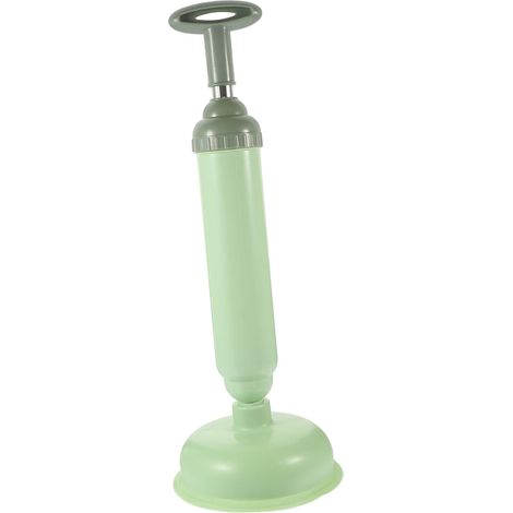 Nettoyeur de Toilettes Piston à Long Manche en PVC et Caoutchouc, Outil à Ventouse Domestique Facile à Nettoyer pour Salle de Bain et Hôtel (1/5)