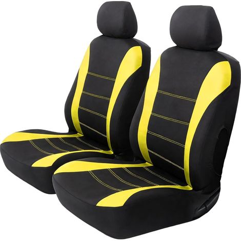 Lot de 2 Housses de Siège de Voiture Avant Universelles, Housse Voiture Siege Tissu Lavable Protection Siege Voiture Accessoires Auto