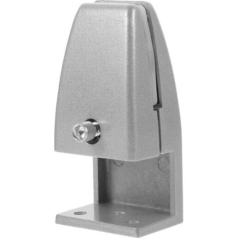 Pince Réglable Clip Robuste Multifonction en Alliage D'aluminium Argenté pour Séparateurs de Bureau en Verre pour Écran de Bureau Usage (1/5)