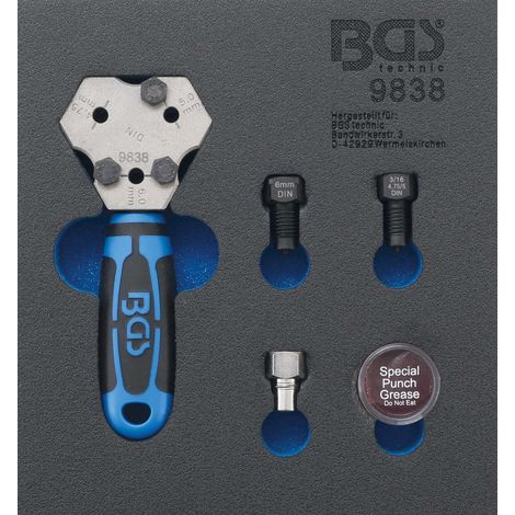 Insert de servante d'atelier 1/6 : Presse à collets DIN 4,75/5/6 mm BGS