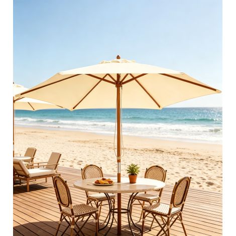 Parasol de terrasse au design fonctionnel, parasol de marché, parasol d'extérieur (1 parasol seulement, pied de parasol non inclus) (1/5)