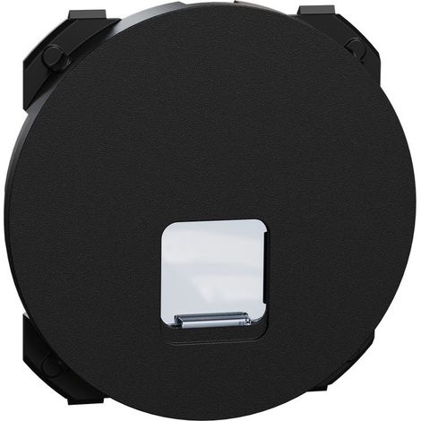Enjoliveur prise RJ45 noire Odace (S949470) (1/3)