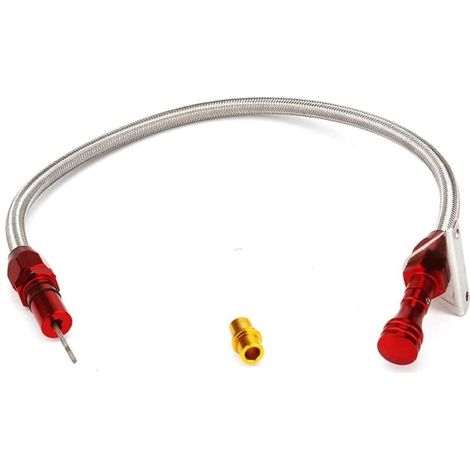 Professional Universal Stainless Steel Automatic Transmission Oil Dipstick Flexible 5004 530mm Fit For TH350 TH400 SBC BBC Red MUMU (1/4)