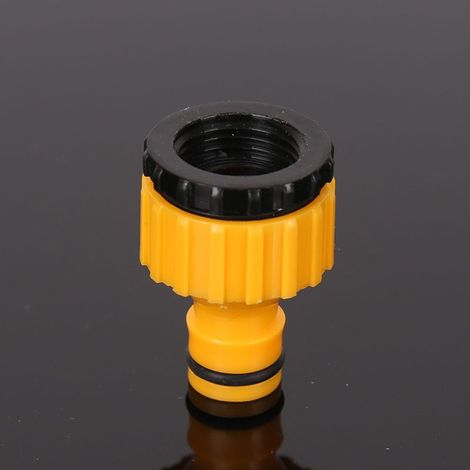 Plastique 3/4 '' and 1/2 '' BSP 2in1 Nez de Robinet d'arrosage à Visser débit Tap Connector Threaded Faucet Adapter (1/3)