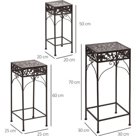 Ensemble de 3 supports à casseroles en fer forgé (disponibles en 3 tailles) (1/5)