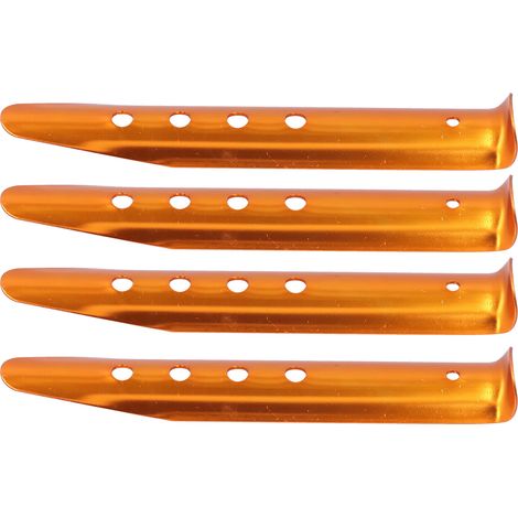 Piquets de tente en aluminium ultra-légers pour jardin, plage, camping, fixation de bâche anti-vent et neige, 23cm dorés (lot de 4) (1/5)