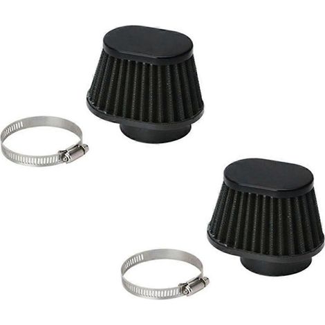 Compatible avec 2 filtres à air coniques ronds universels pour voitures et motos, élément filtrant d'admission de 51 mm (2 pouces) - noir (1/5)