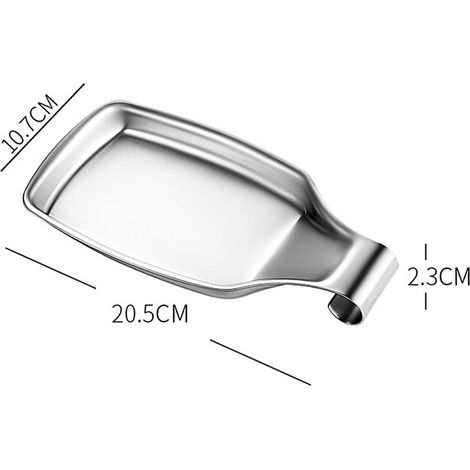 Repose-cuillère en acier inoxydable, support pour spatule, louche, brosse et ustensiles de cuisine (1/5)