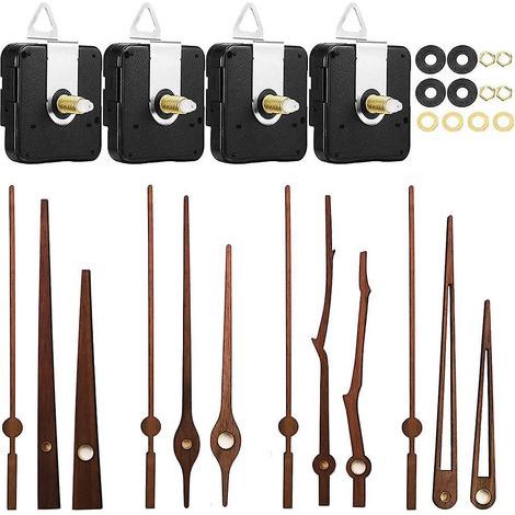 Pieces Quartz Clock Mechanism Kit Long And Short Axis Wall Clock Mechanism Silent Quartz Clock Movement With 3 Pairs Of Different Hands (4 Piece (1/5)