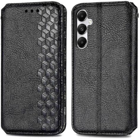 Étui en cuir avec support pour Samsung Galaxy A55 5G, motif losange, style A (1/5)