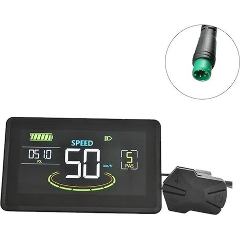 H6C color display speedometer for electric bike V20, smart dashboard for mountain bikes, 5-pin connector (1/5)