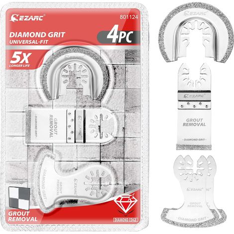 Lames de Scie pour Outil Multifonction Diamant, Lame Segmentée, Accessoires pour Outil Multifonction, Carrelage pour Mortier, Lames Oscillantes, lot de 4 (1/5)