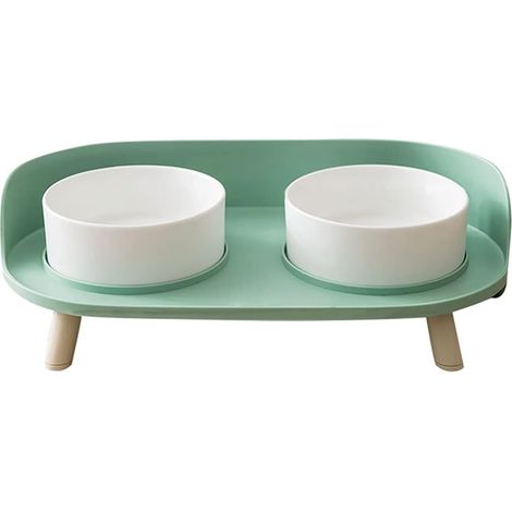 Raised Hundenapf Erhöhte Cat Bowl Keramik-Schale mit Plastikstandplatz für Katzen und Hunde Pet Food Wasser-zufuhr Comfort Futterschalen Schützen Pet Spine Anti-Tipping