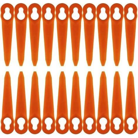 Lot de 100 lames de rechange en plastique compatibles avec les taille-herbes Polycut 2-2, Polycut 3-2, FSA 45, FSA 57, FSE 52 et SWIFT 40 V (1/5)