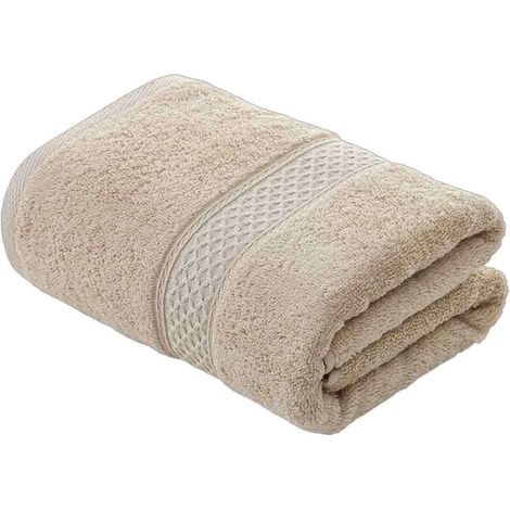 Serviettes de Toilette en Pur Coton 74 x 33 cm Petites Serviettes Absorbantes à Motif Treillis pour Salle de Bain. Douces et Durables (1/5)