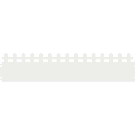 Lawn Edgings 20 pcs White 103 x 0.05 x 22 cm Steel vidaXL