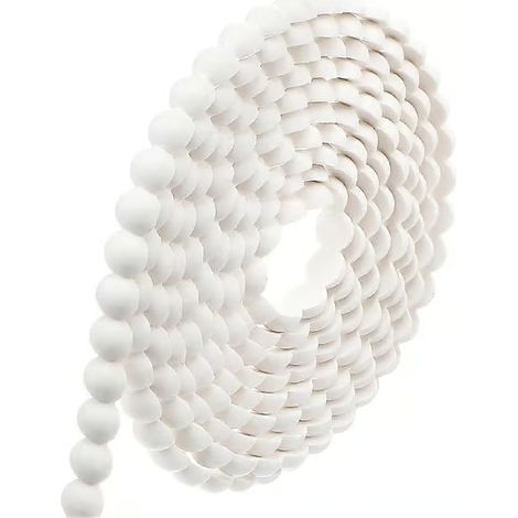 Moulure souple adhésive de 3 m, à perles décoratives, pour murs, cadre de miroir de salle de bain [J] Blanc (1/5)
