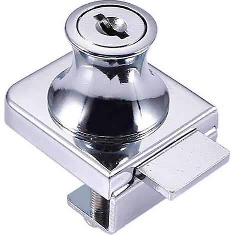 serrure De Porte En Verre,serrure En Acier Chrom,cran En Verre De Verrouillage,serrure Pour Des Portes En Verre Serrure Vitrine Avec, Pour La Port (1/5)