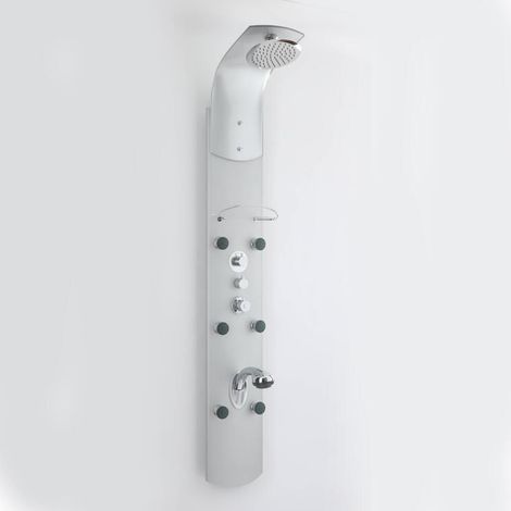 Hudson Reed – Colonne de douche thermostatique hydromassante 172cm – 6 buses en laiton – Finition chromée – Technologie anti-brûlures