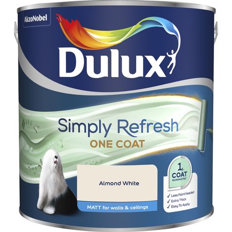 Dulux Simply Refresh One Coat Matt Emulsion Paint - 2.5L - Almond White