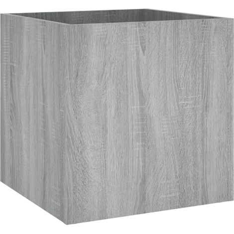 Planter Box Grey Sonoma 40x40x40 cm Engineered Wood vidaXL