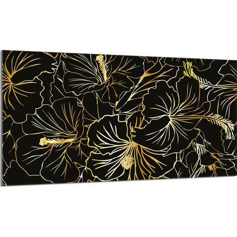 Protezione per piano cottura in vetro 90x52 Fiori (1/5)