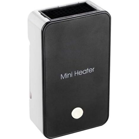 Riscaldatore elettrico portatile a risparmio energetico, mini riscaldatore d'aria per ufficio e stanza, nero (1/4)