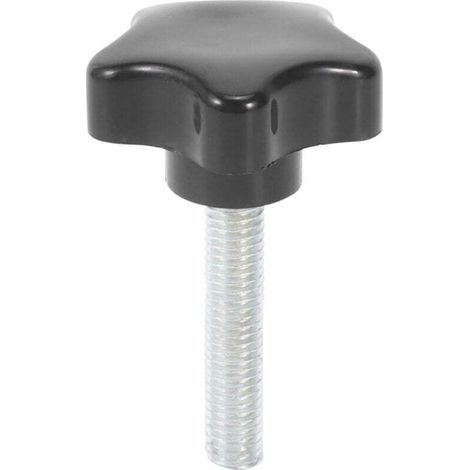 Vis M8 X 40 Mm TêTe éToile à Oreilles PoignéE Bouton de Serrage Noir (1/4)