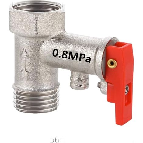 1/2 Zoll Sicherheitsventil aus Messing mit Rückschlagventil (60 Gramm / 0,8 MPa) (1/5)