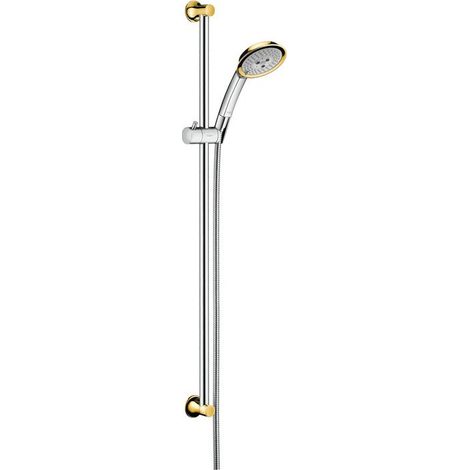 Set Raindance 100 AIR 3jet/ Unica'0,90 avec antidérapantpect chroméé/or