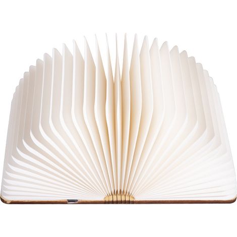 Veilleuse lampe‑livre pliable bois 12x9x2.5cm, 3+7 couleurs RGB lampe d’ambiance (1/4)
