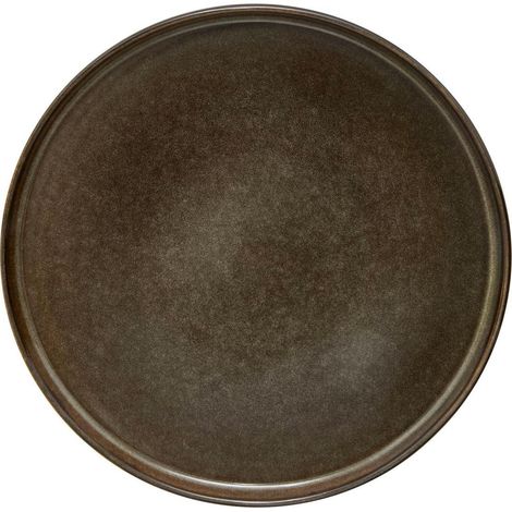 Lot de 6 Assiettes Plates "Terre Inconnue" 27cm Marron