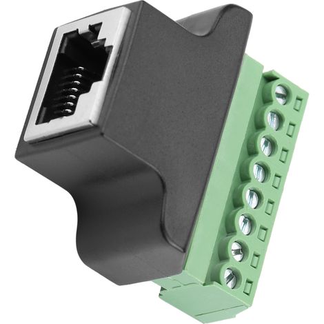Connecteur femelle RJ45 blindé à 8 broches pour adaptateur DVR numérique CCTV (1/5)