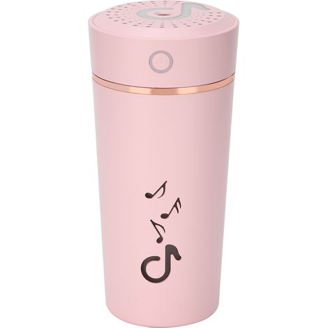 Humidificateur d'air 200 ml, arrêt automatique intelligent, 5 heures de brumisation continue, pour la maison, le bureau et la voiture (rose). (1/5)