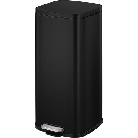 EKO - Poubelle à pédale Stella 30 litres - Stainless steel Plastic  - mat noir (1/5)