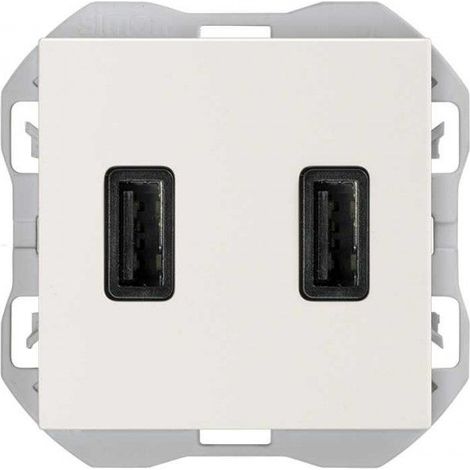 SIMON 270 Duales USB-Ladegerät A + A 3.1A Smartcharge weiß 20000196-090