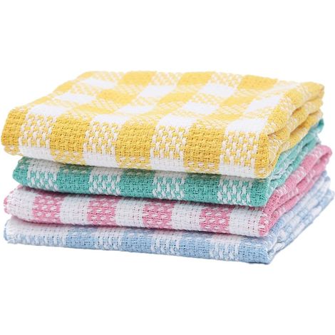 Paños de cocina absorbentes de algodón fino para lavar platos (B, talla única) - 35 x 35 cm