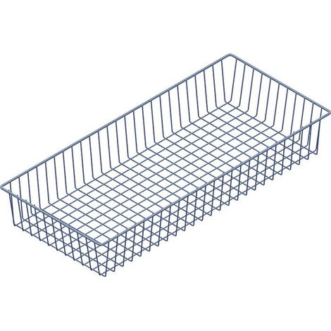 Cesta de rejilla Al.120mm An800mm P.350mm aluminio blanco con 2 soportes ELEMENT SYSTEM