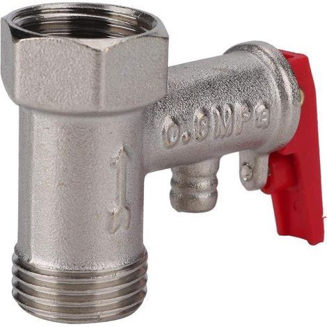 1/2"-Sicherheitsventil, Sicherheitsgruppe, Druckbegrenzungsventil für Warmwasserbereiter, 0,8 MPa Messing, für elektrische Warmwasserbereiter