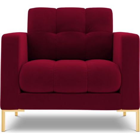Fauteuil en velours rouge (1/5)