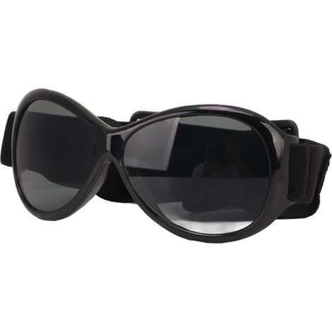 Lunettes de protection UV et anti-vent pour chien, sangle ajustable - Couleur Noir Gris (1/5)