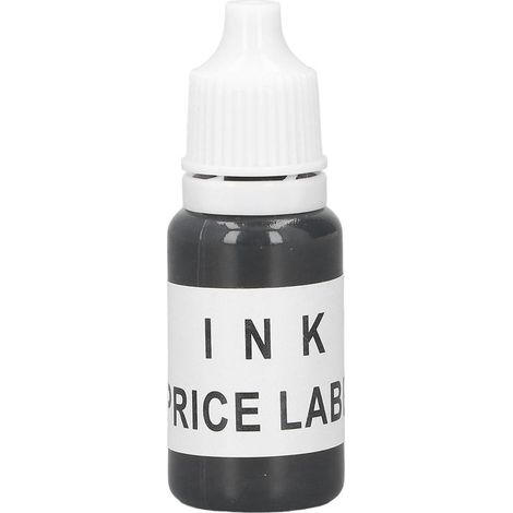 Recharge d\'encre noire 10 ml pour étiqueteuse de prix, encre carbone de remplacement pour rouleau d\'étiqueteuse (1/5)