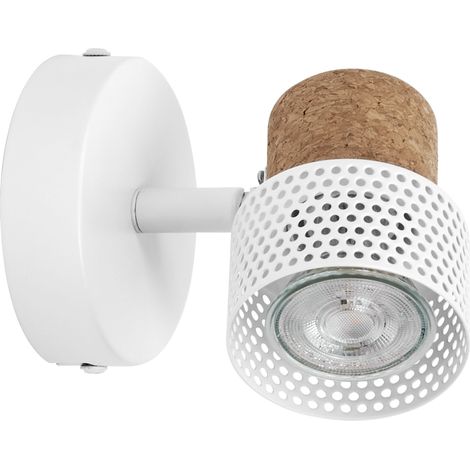 LEDVANCE DECOR SPOT CORK 1 x 3,4W, 230lm, blanc, spot, têtes réglables, utilisation polyvalente, spot intérieur, LED remplaçables, dimmable, lumière chaude, GU10.