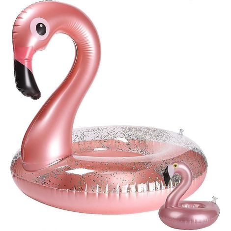 Ensemble de 2 bouées gonflables en vinyle avec porte-gobelets un accessoire flottant conçu pour les activités nautiques récréatives.-AquaForge (1/5)