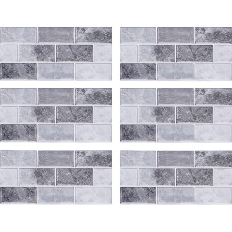 Beyamis feuilles de carrelage autocollantes imperméables et anti-huile pour crédence de cuisine, salle à manger, chambre, salle de bain, maison (1/5)