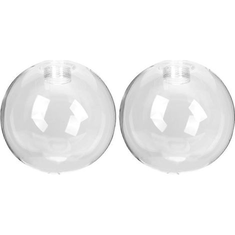 Lot de 2 abat-jour globe de rechange pour plafonnier, couvercle transparent, suspension, abat-jour en verre (1/5)