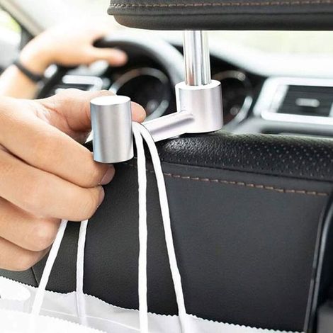 Multifonctionnelle Crochet Pour Appuie-tête De Siège De Voiture, 360 ° Rotatif Caché, 1 Crochets D'appui-tête De Voiture En (1/3)