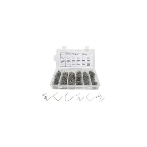 Agrafes pour la réparation des plastiques automobiles, pour le soudage et la réparation des pare-chocs automobiles en plastique, 1200 pièces. (1/2)