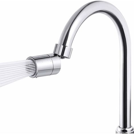 Aireador de grifo giratorio de gran angular ajustable, accesorio para grifo de baño y cocina, 2 modos (1/5)