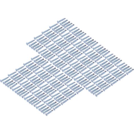 250 vis autoperceuses en acier au carbone zingué pour la fixation de tôles, tête fraisée cruciforme M4,2 x 25 (1/5)